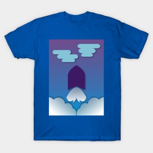 Rocket launch in the sky T-Shirt